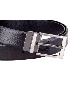 Black Reversible Snake Belt