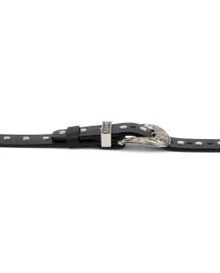 Black Studded Western Belt | Full Grain Leather -Belt Shop Black Studded Western Belt Full Grain Leather 4