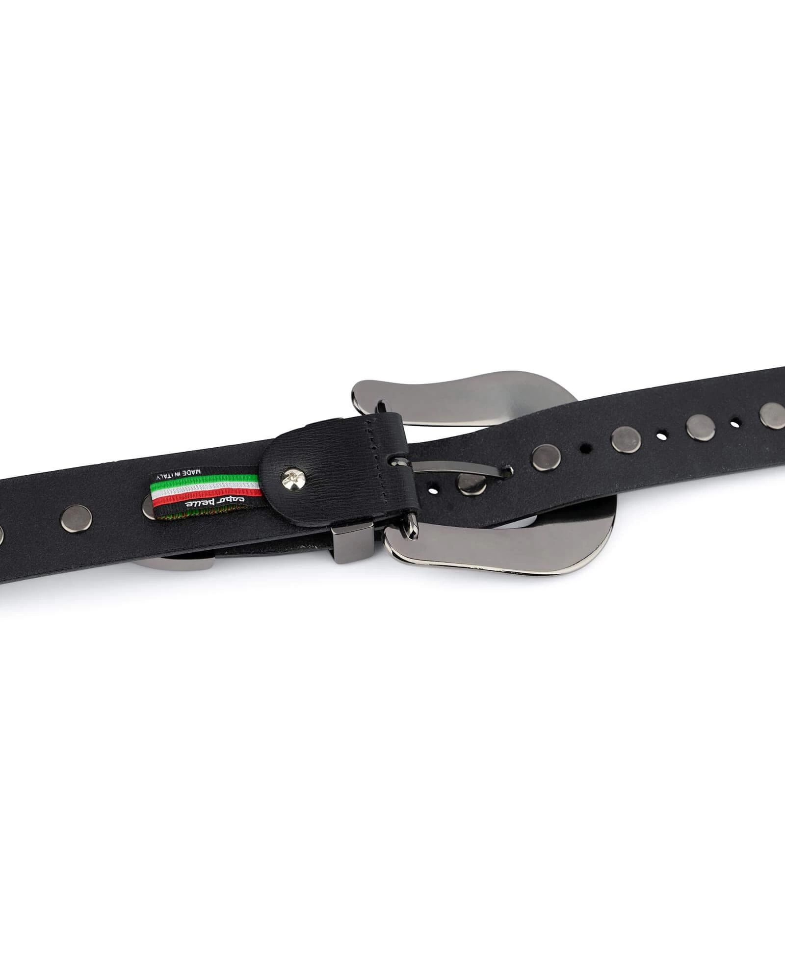 Black Studded Western Belt | Rhinestone Buckle 8 Black Studded Western Belt | Rhinestone Buckle - Image 6