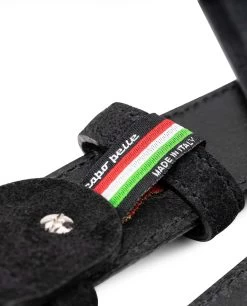 Black Suede Belt Men’s 35 Mm