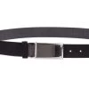 Black Suede Belt With Buckle