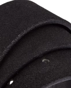 Black Suede Belt With Buckle -Belt Shop Black Suede Belt With Buckle Rolled