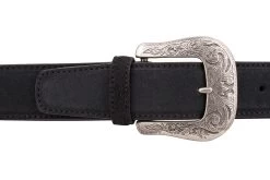 Black Suede Western Belt