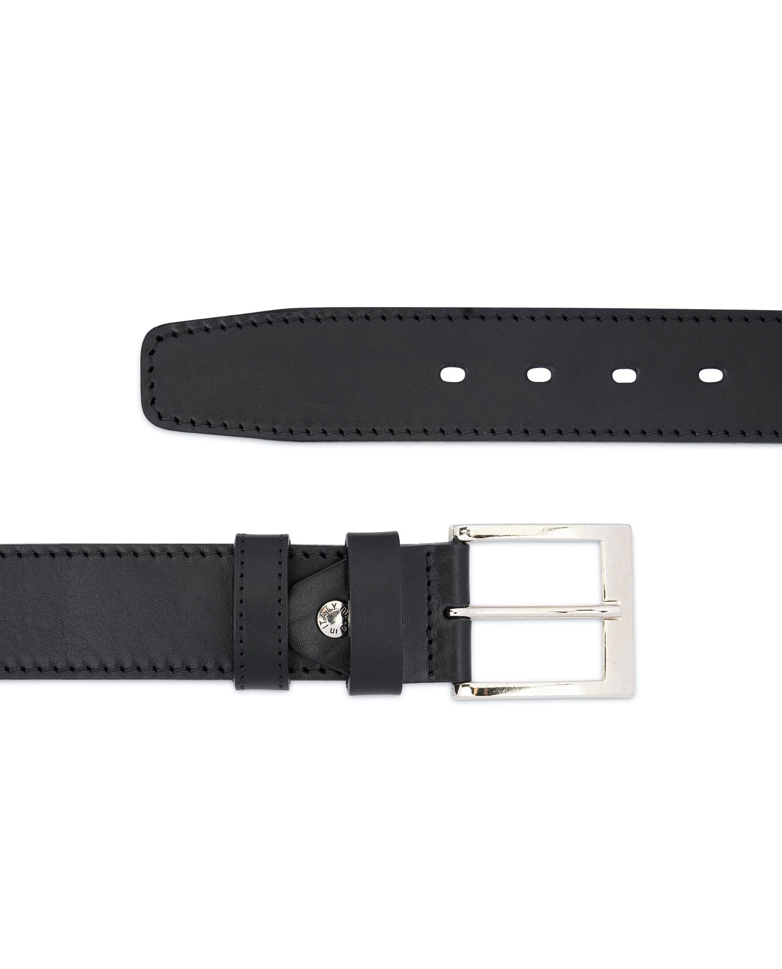 Black Thick Belt Full Grain Leather 40 Mm 3 Black Thick Belt Full Grain Leather 40 Mm