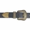 Black Western Belt Mens | Bronze Belt Buckle