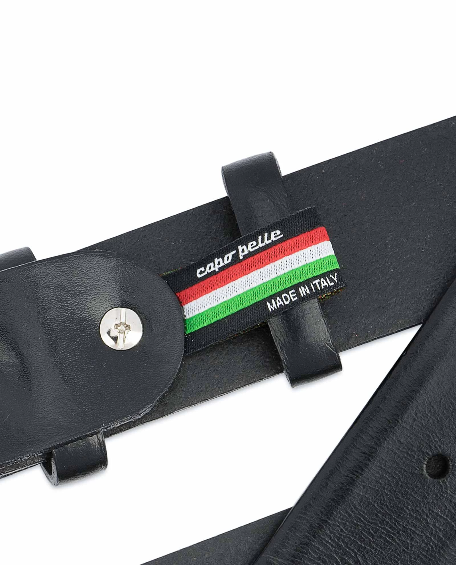 Black Western Belt Mens | Veg Tan Leather 6 Black Western Belt Mens | Veg Tan Leather - Image 4