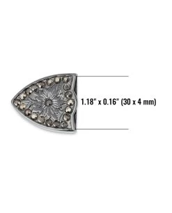 Black Western Belt Tips With Rhinestones -Belt Shop Black Western Belt Tips With Rhinestones Size