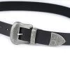 Black Western Double Buckle Belt | Full Grain Leather 4.0 Cm 1 Black Western Double Buckle Belt | Full Grain Leather 4.0 Cm -Belt Shop Black Western Double Buckle Belt Fu Grain Leather 4.0 cm4