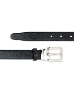 Black Women’s Belts For Dresses | Saffiano Leather