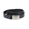 Black Automatic Buckle Belt With Gray Luxury Buckle -Belt Shop Black automatic buckle belt with gray luxury buckle AUBL35GRRO 1