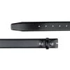 Black Leather Belt With No Buckle | Snap On -Belt Shop Black leather belt With no buckle Snap on Ends