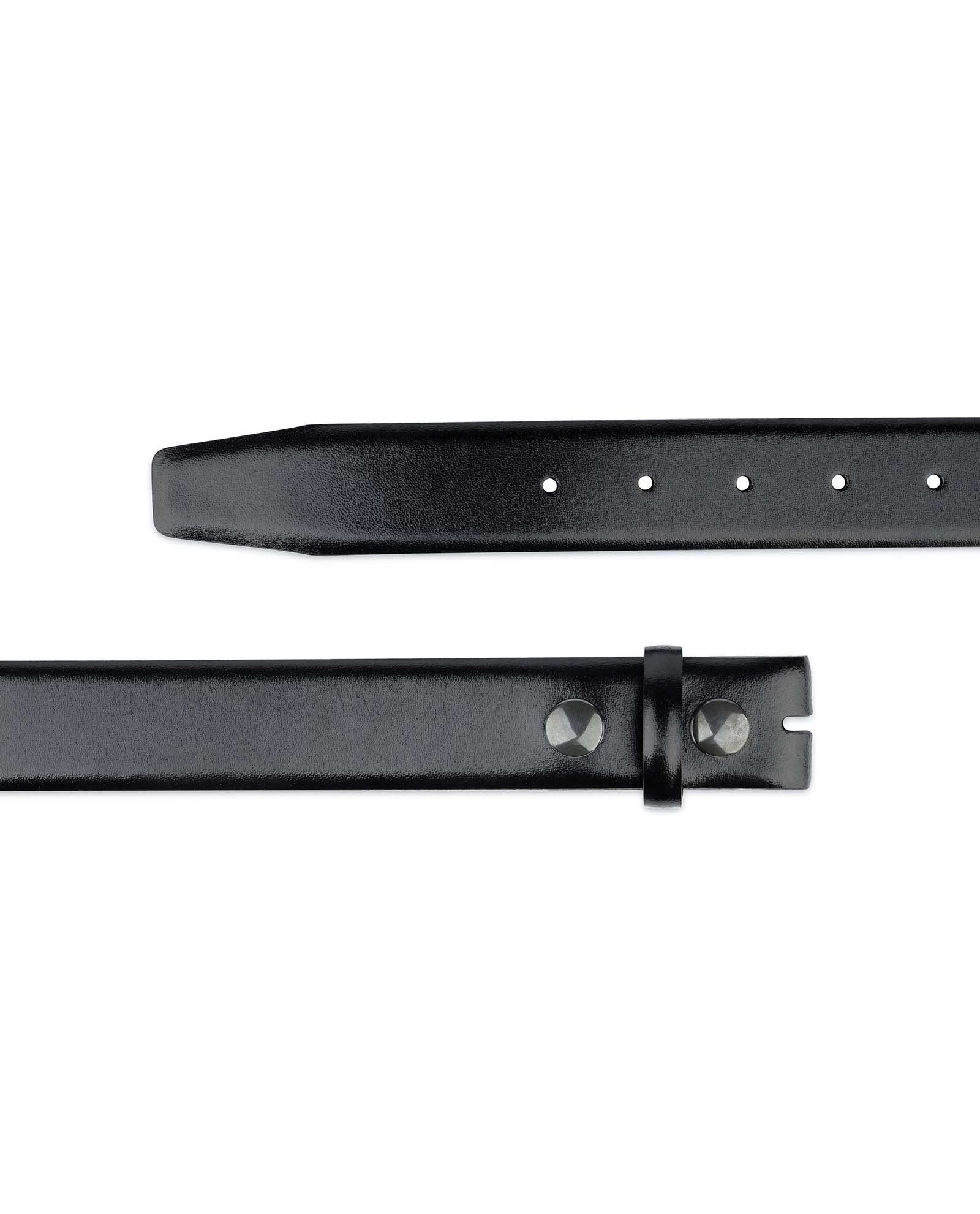 Black Leather Belt With No Buckle | Snap On 3 Black Leather Belt With No Buckle | Snap On