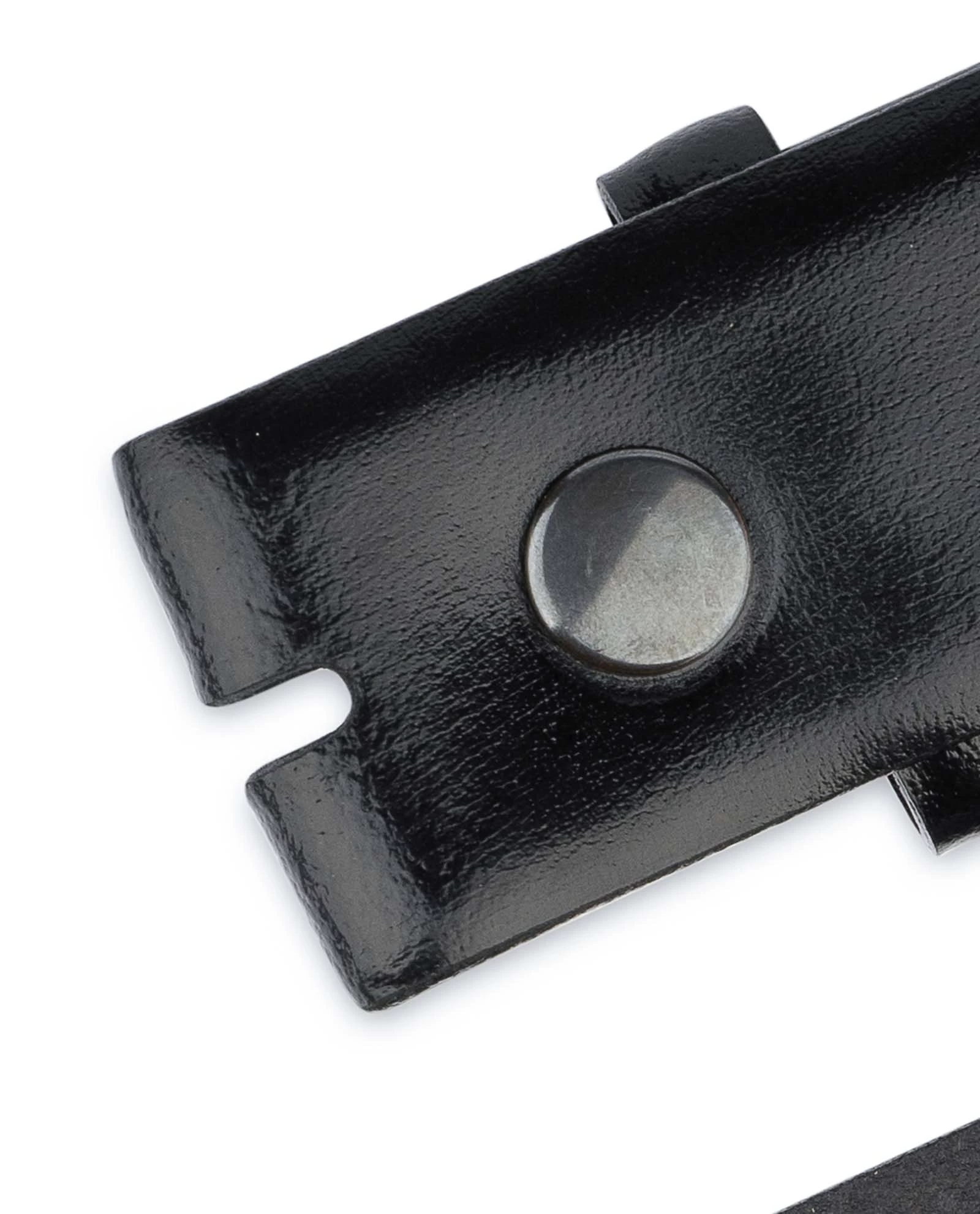 Black Leather Belt With No Buckle | Snap On 9 Black Leather Belt With No Buckle | Snap On - Image 7