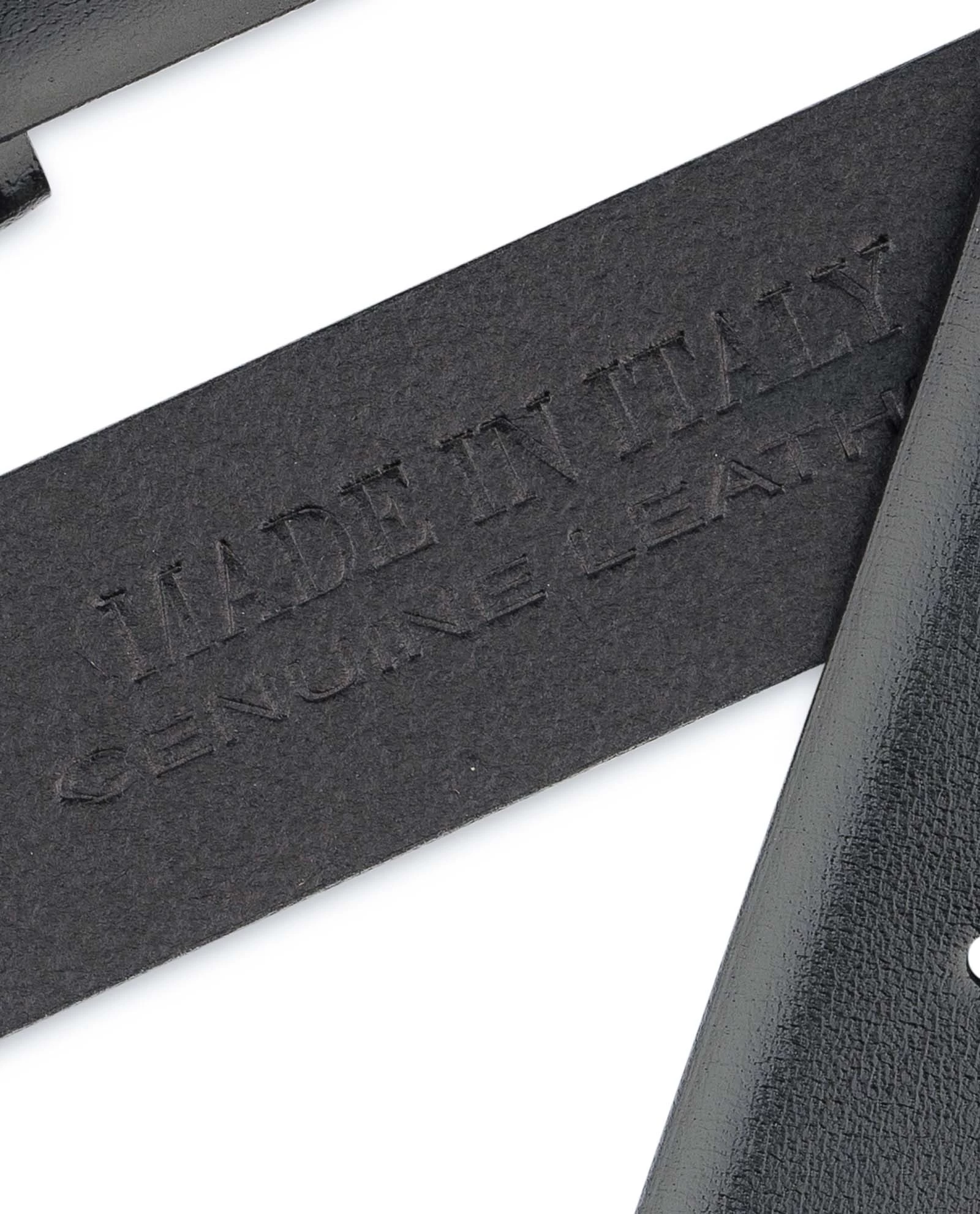 Black Leather Belt With No Buckle | Snap On 6 Black Leather Belt With No Buckle | Snap On - Image 4