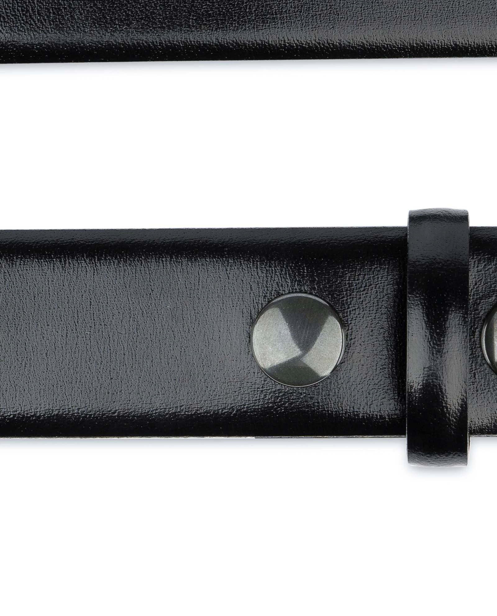 Black Leather Belt With No Buckle | Snap On 10 Black Leather Belt With No Buckle | Snap On - Image 8