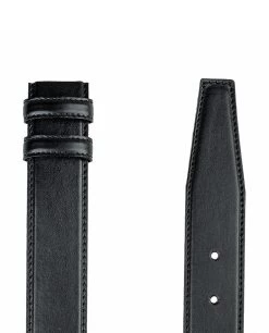 Black Leather Belt Strap 35 Mm 8 Black Leather Belt Strap 35 Mm -Belt Shop Black soft belt strap cut end