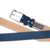 Blue Suede Belt | Genuine Leather -Belt Shop Blue Suede Belt Navy Genuine Italian Leather Capo Pelle Tags