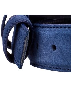 Blue Suede Belt Strap -Belt Shop Blue Suede Belt Strap Leather cut