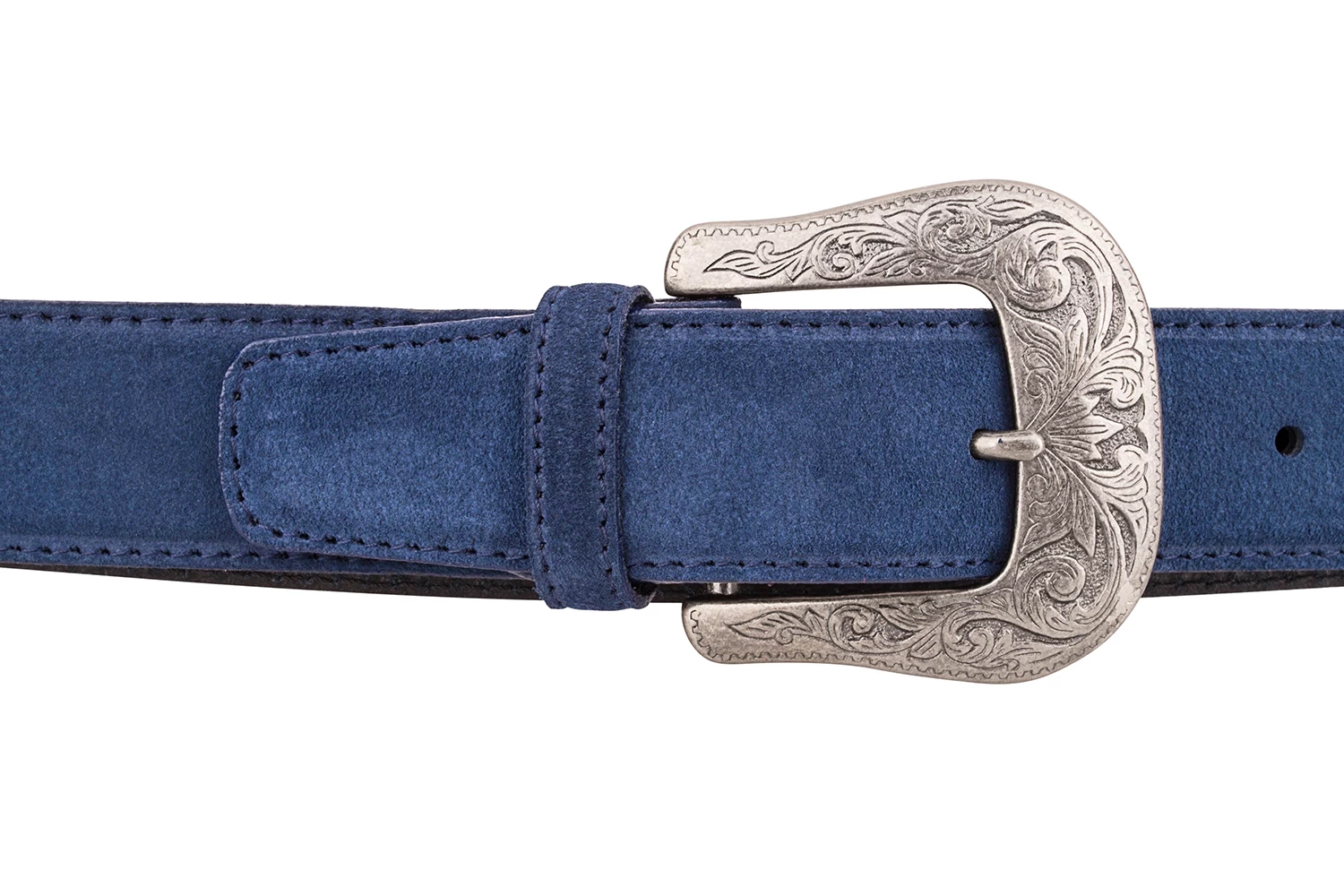 Blue Suede Western Belt 4 Blue Suede Western Belt - Image 2