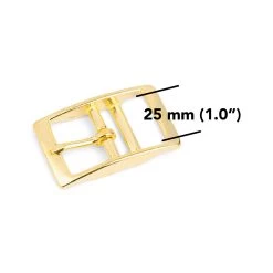 Brass Center Bar Belt Buckle 25 Mm -Belt Shop Brass Center Bar Belt Buckle 25 mm 2