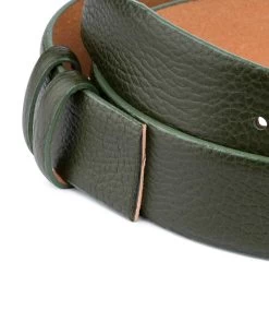British Racing Green Leather Belt Strap 35 Mm -Belt Shop British Racing Green Leather Belt Strap 35 mm 2