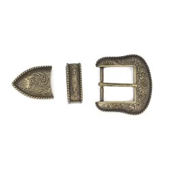 Bronze Belt Buckle Cowboy 3 Piece Set 11 Bronze Belt Buckle Cowboy 3 Piece Set -Belt Shop Bronze Belt Buckle Cowboy 3 Piece Set 5
