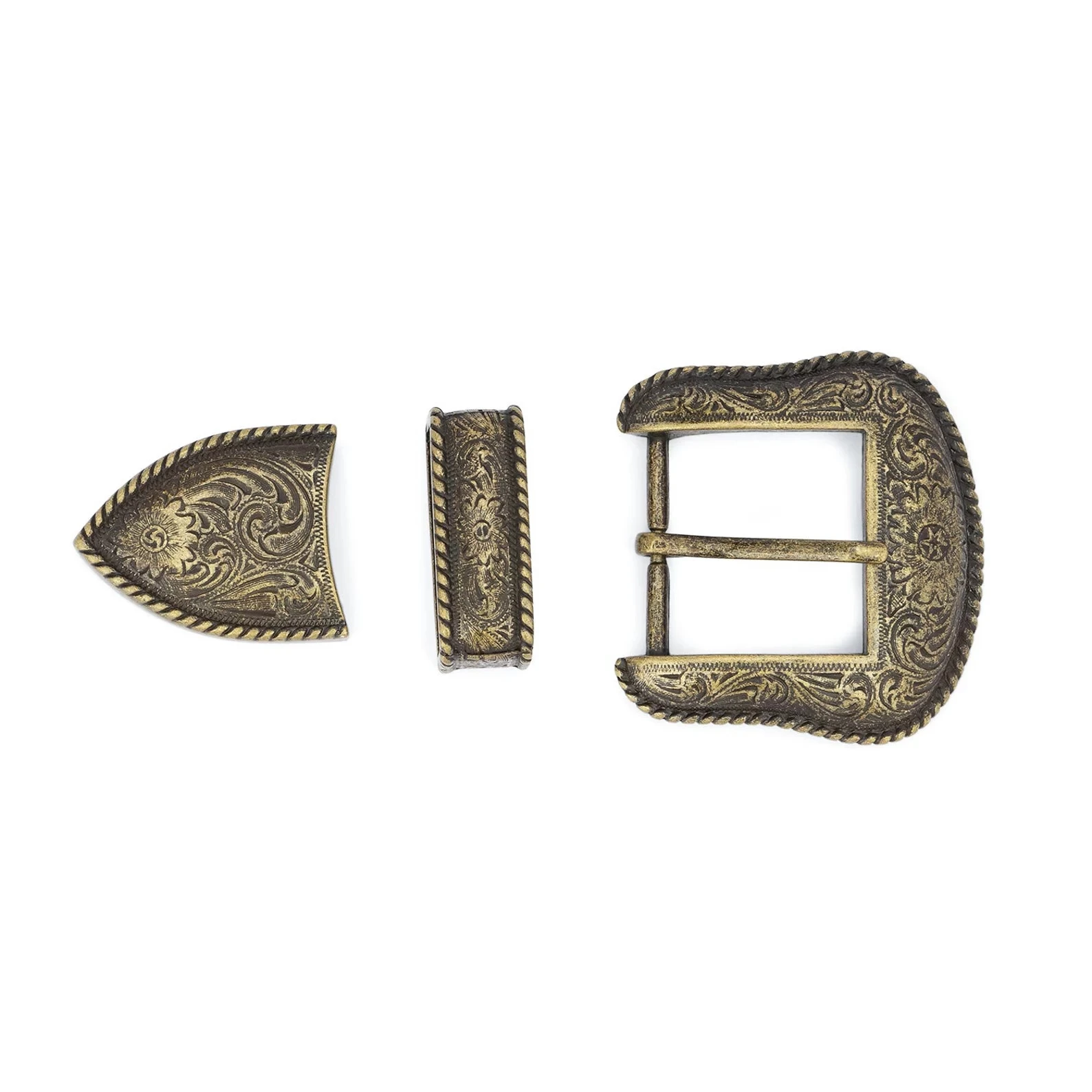 Bronze Belt Buckle Cowboy 3 Piece Set 7 Bronze Belt Buckle Cowboy 3 Piece Set - Image 5