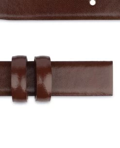 Brown Mens Belt For Buckles | Cognac Leather 1 Inch -Belt Shop Brown Mens Belt for Buckles Cognac leather 1 inch Adjustable