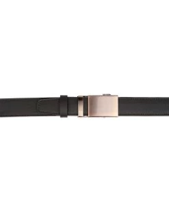 Brown Men’s Click Belt With Copper Buckle
