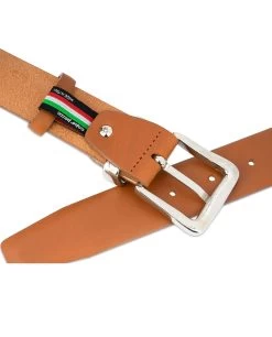 Brown Western Belt With Silver Buckle 8 Brown Western Belt With Silver Buckle -Belt Shop Brown Western Belt with Silver Buckle 4