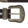 Brown Suede Cowboy Western Belt With Antique Gold Buckle -Belt Shop Brown suede cowboy western belt with silver buckle copy