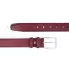 Great Gift Ideas For Men | Burgundy Leather Belt -Belt Shop Burgundy Belt For Men Genuine Leather Casual 1