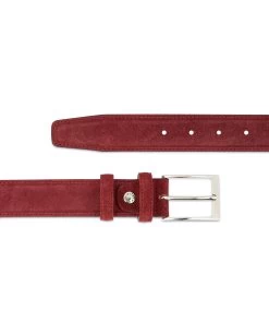 Burgundy Belt Mens | Genuine Suede