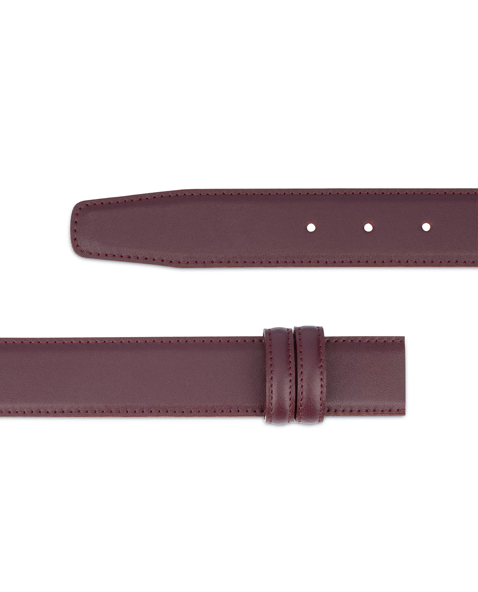 Burgundy Belt Without Buckle 3 Burgundy Belt Without Buckle