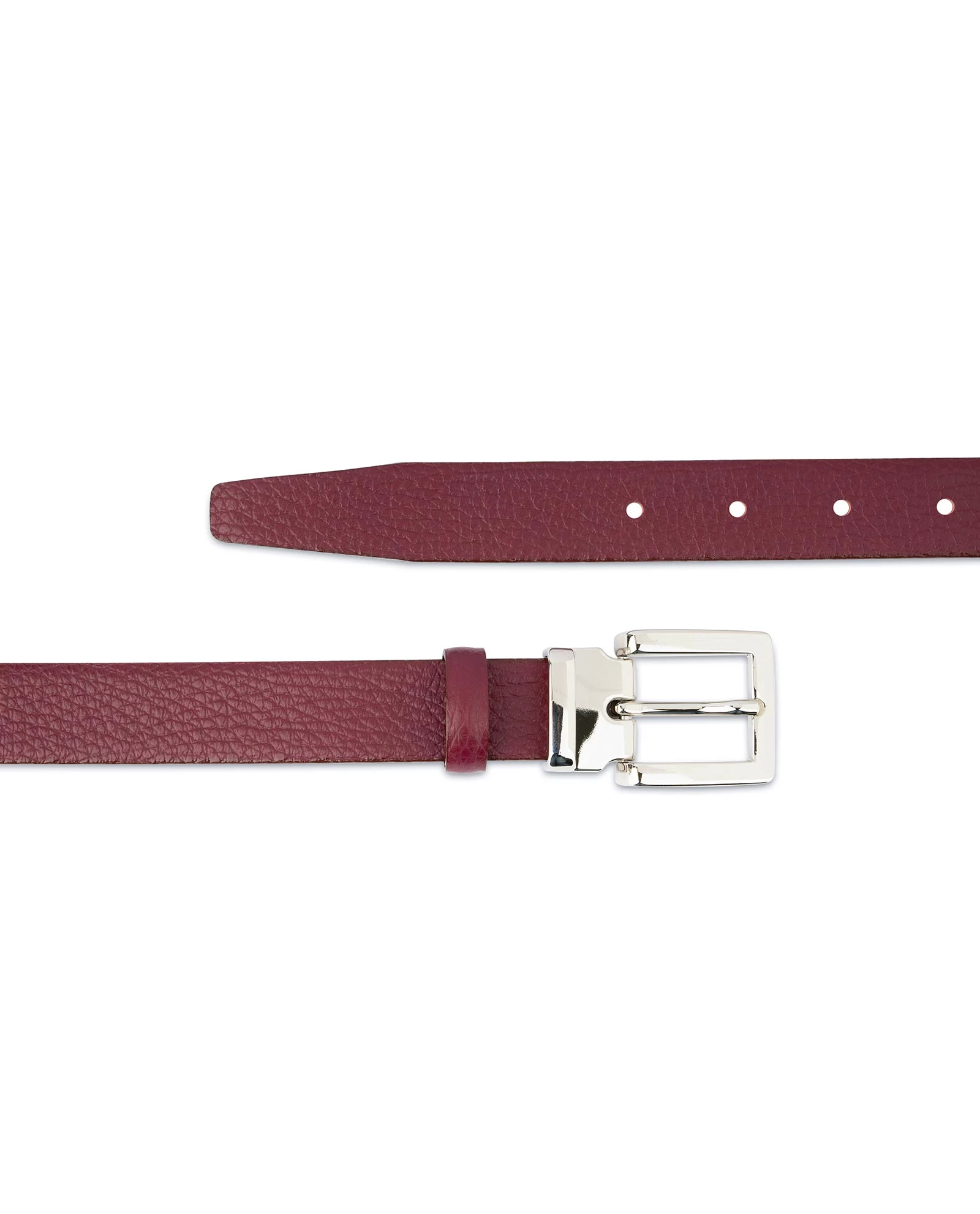 Burgundy Dress Belt | Womens Square Buckle 3 Burgundy Dress Belt | Womens Square Buckle