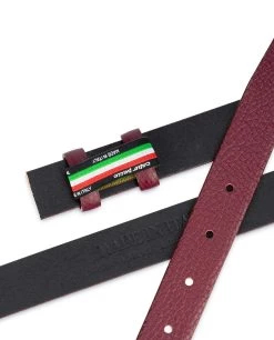 Burgundy Leather Strap For Belt | Replacement 1 Inch -Belt Shop Burgundy Leather Strap for Belt Replacement 1 inch 3