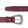 Burgundy Western Belt With Buckle | Italian Leather 2 Burgundy Western Belt With Buckle | Italian Leather -Belt Shop Burgundy Western Belt With Buckle Italian Leather For jeans