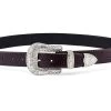 Burgundy Western Women’s Rhinestone Belt -Belt Shop Burgundy Western Womens Rhinestone Belt on jeans