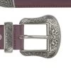 Burgundy Leather Cowboy Belt With Silver Buckle 2 Burgundy Leather Cowboy Belt With Silver Buckle -Belt Shop Burgundy leather cowboy belt with silver buckle copy