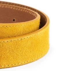 Camel Suede Ladies Western Belt With Black Crystal Buckle -Belt Shop CAME35SUST 1