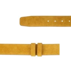 Cowboy Belt With Buckle – Mustard Suede -Belt Shop CAME40SUST 2 5