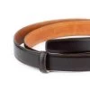 Womens Brown Leather Belt With Silver Feather Buckle