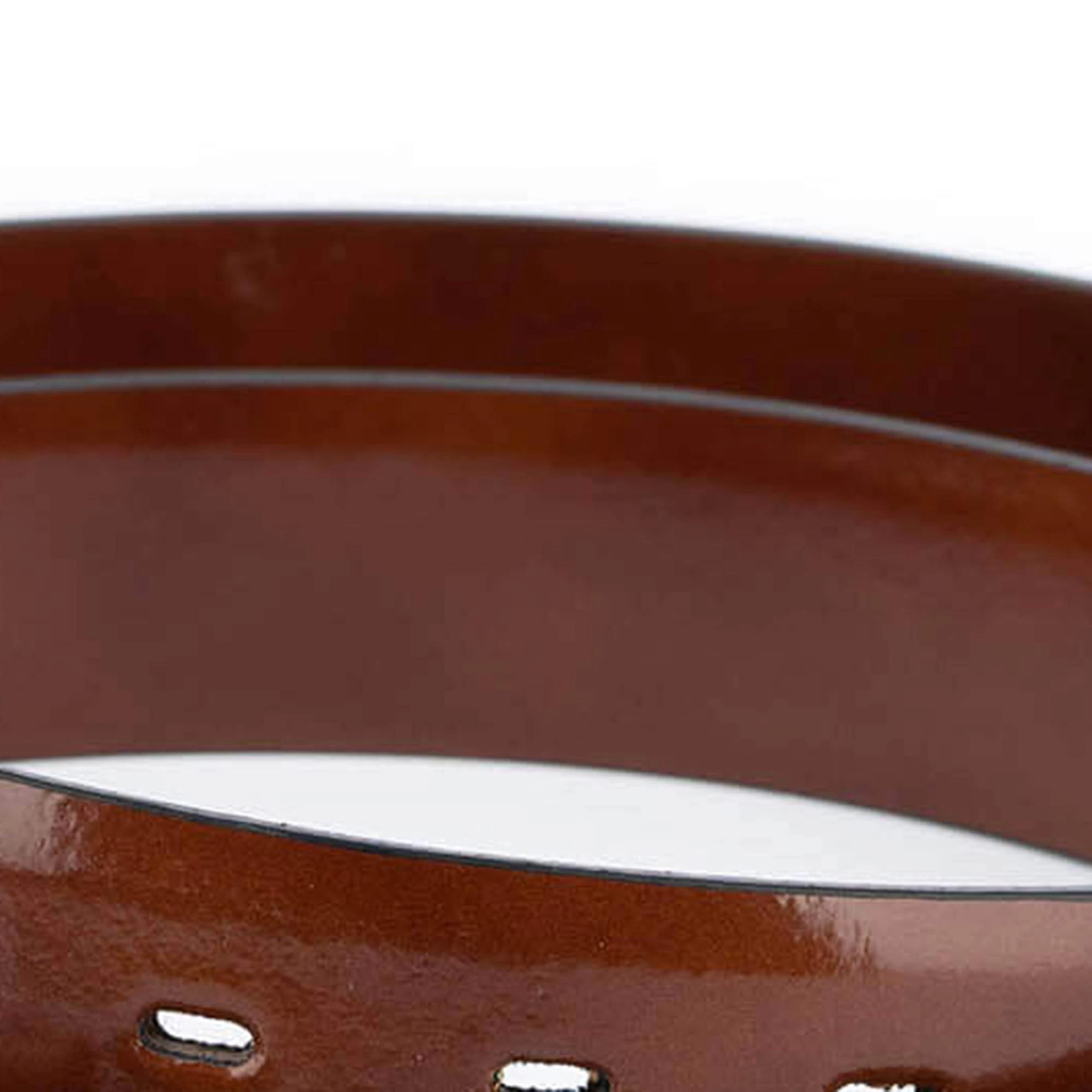 Western Belt For Men – Brown Patent Leather 4 Western Belt For Men – Brown Patent Leather - Image 2