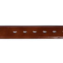 Western Brown Belt With Black Crystal Buckle 18 Western Brown Belt With Black Crystal Buckle -Belt Shop COBR35LETH 4 2