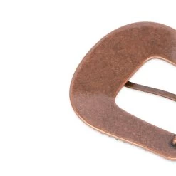 Womens Western Taupe Suede Belt With Copper Brown Buckle -Belt Shop COPP34CWSET 3 15