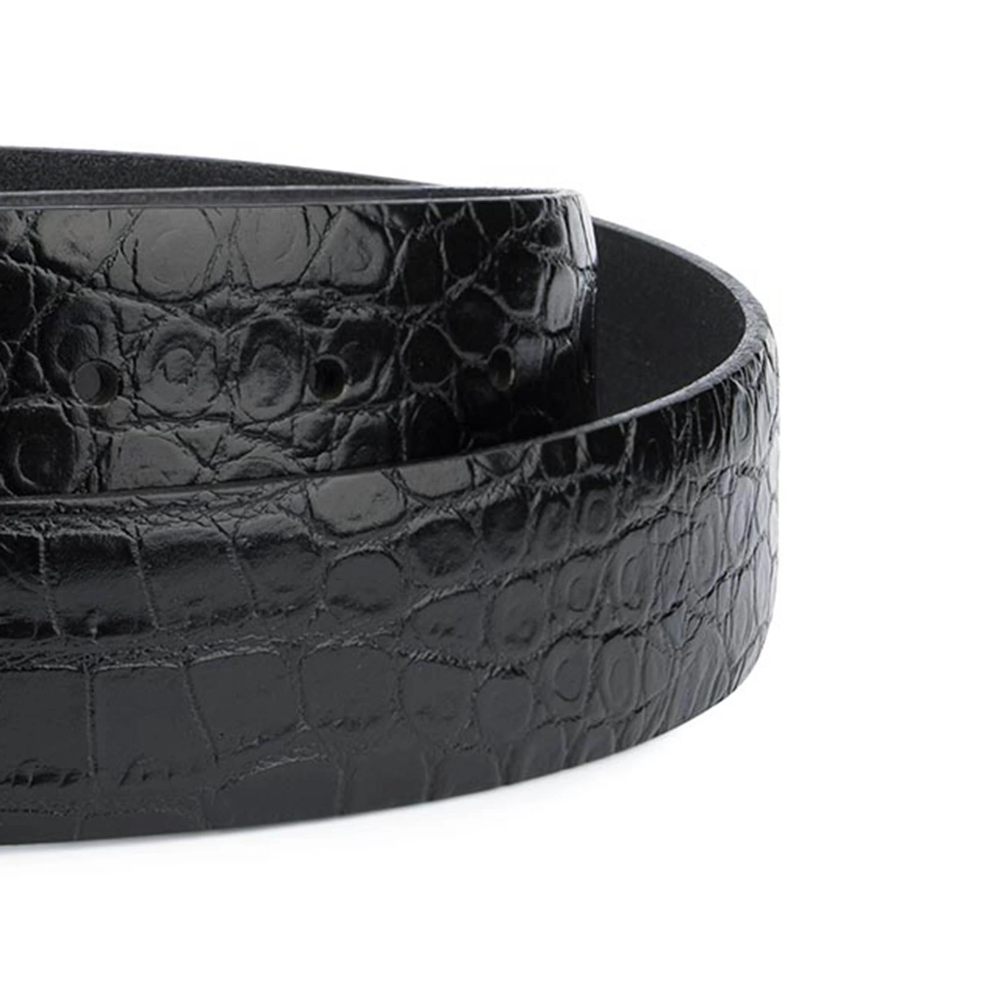 Cowboy Western Belts – Black Croco Leather 4 Cowboy Western Belts – Black Croco Leather - Image 2