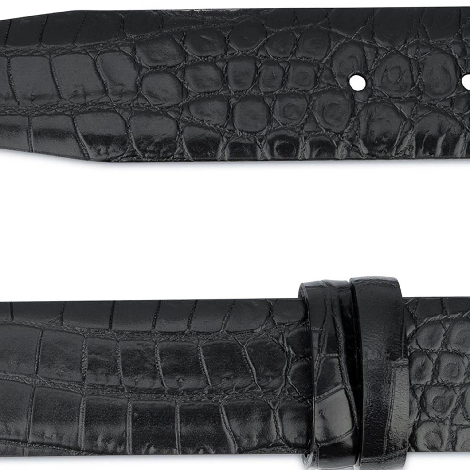 Cowboy Western Belts – Black Croco Leather 5 Cowboy Western Belts – Black Croco Leather - Image 3