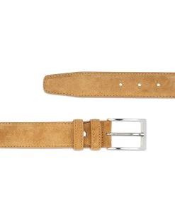 Camel Suede Belt 3.5 Cm