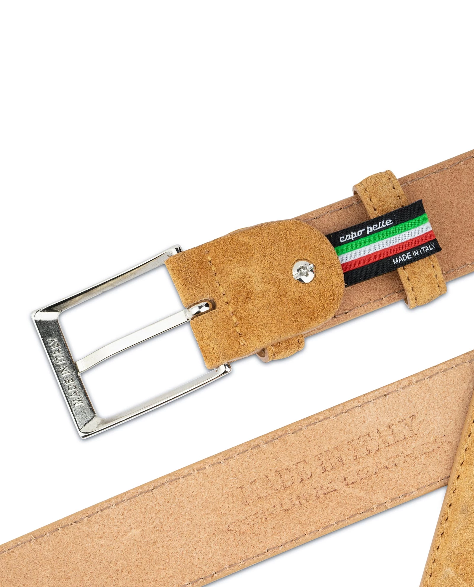 Camel Suede Belt 3.5 Cm 5 Camel Suede Belt 3.5 Cm - Image 3