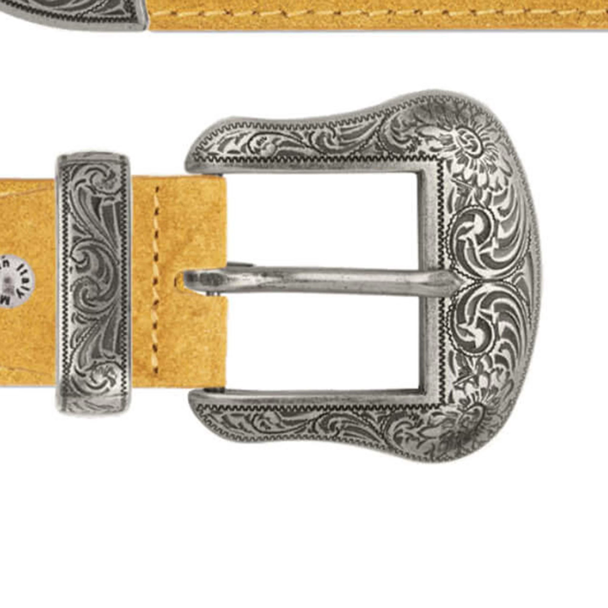 Camel Suede Ranger Western Belt With Silver Buckle 3 Camel Suede Ranger Western Belt With Silver Buckle